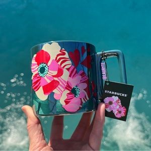 New Starbucks 2024 Valentines Rosamundi Floral Love Hearts Ceramic Mug